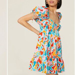 Amanda Uprichard Sicily Dress Mini Multicolor Cotton M